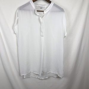 Cabi White Placket Blouse Size Medium #738